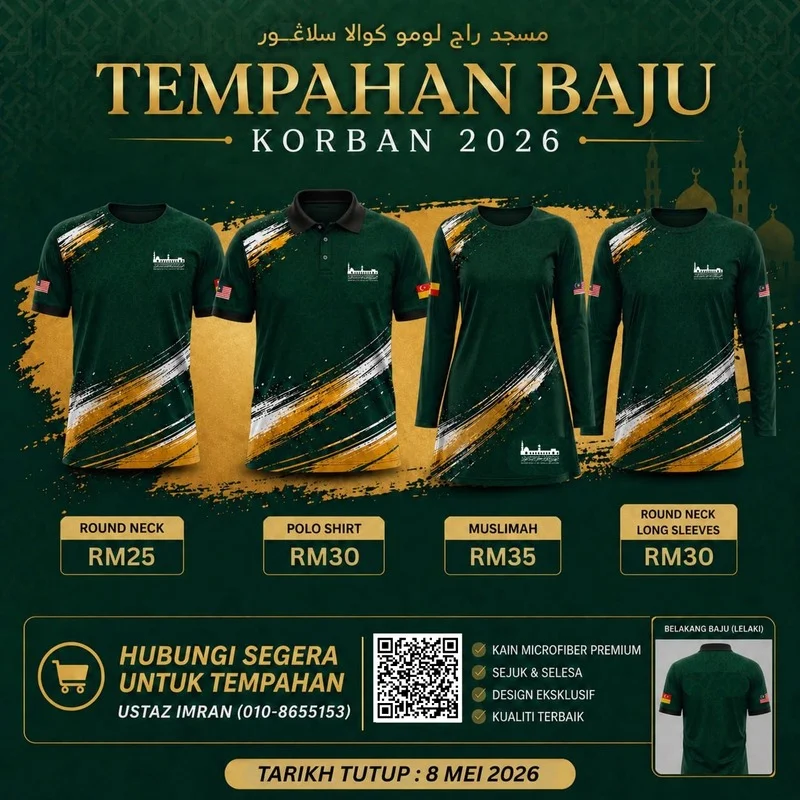 Tempahan baju korban 2026